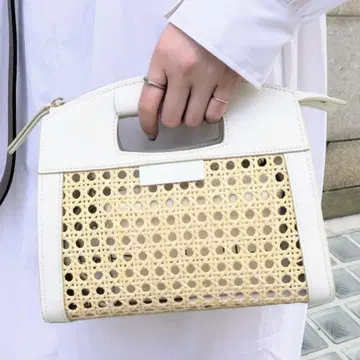 PELLICO CONTE MINI 라탄 핸드백