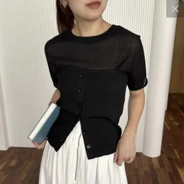 카프리슈레마쥬 뷔스티에 set 시어 니트 풀오버