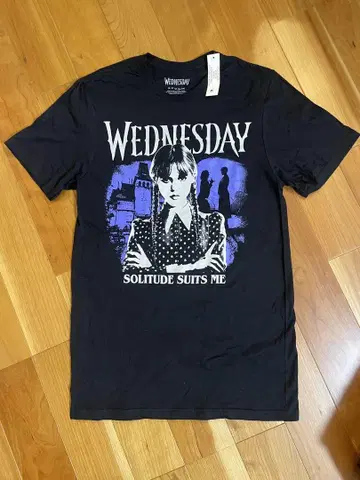 남성용 Wednesday T셔츠 블랙 무비 S