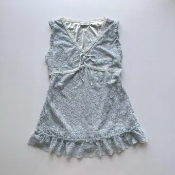 슬리브리스 상의 발레코어 페어리 그런지 y2k 레이스 프릴