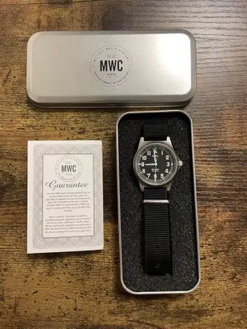 밀리터리 워치 MWC 아날로그 워치 빈티지 손목시계 블랙