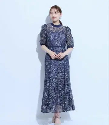 Mystrada 샴브레이 레이스 머메이드 드레스