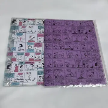 새상품 PEANUTS 스누피 지퍼 파일 2권 세트