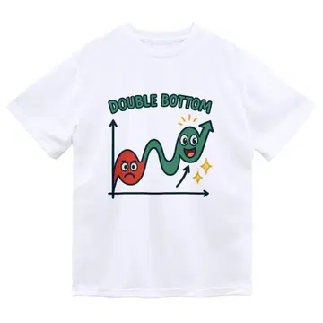 DOUBLE BOTTOM 드롭 앤 팝 드라이 티셔츠 화이트
