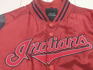 [레어] MLB 인디언즈 바시티 자켓 와후 추장 로고 자수