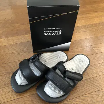 새상품 카네코 타다시 감수 바른 자세 발바닥 샌들 L-LL 블랙