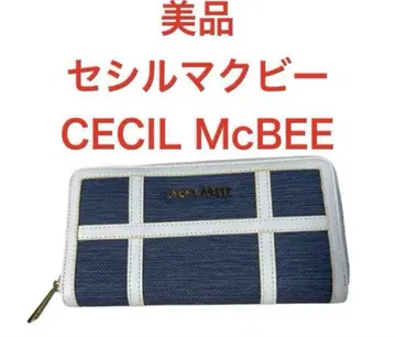 새상품급 CECIL McBEE 세실 맥비 라운드 지퍼 장지갑 사이프