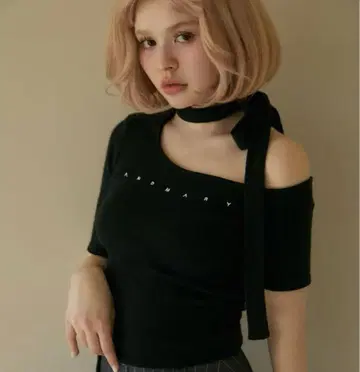 andmary 앤드 마리 nanaribbon 원숄더 탑