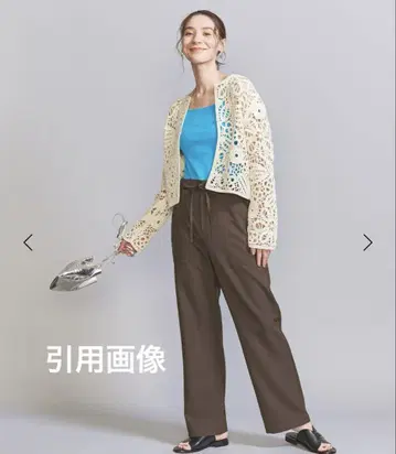 BEAUTY&YOUTH 린넨 라이키 이지 팬츠 워셔블 브라운
