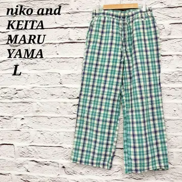 niko and KEITA MARU YAMA [ L ] 체크 이지 팬츠