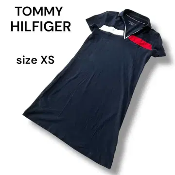 TOMMY HILFIGER 폴로 셔츠 원피스 스키퍼 미국 XS 네이비