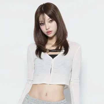 S 클립 카디건 크롭트 theredthread