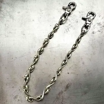 놋쇠 백동 S자 고리 10mm 월렛 체인 빈티지 브라스 실버