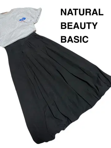 블랙 벌룬 스커트 허리 밴딩 NATURAL BEAUTY BASIC