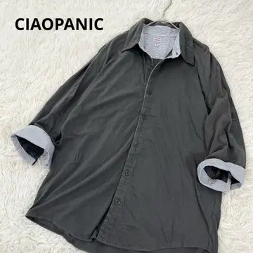 CPTY 긴팔 셔츠 면 100 스트라이프 안감 그레이