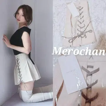andmary Sonia 레이스업 미니 스커트 M 사이즈