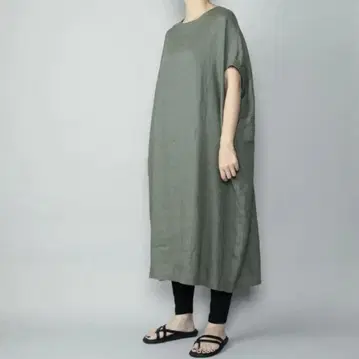 트라바이유 마 프렌치 린넨 쉘 원피스