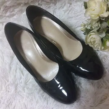 리즈라피네 에나멜 펌프스 22.5cm EE 블랙