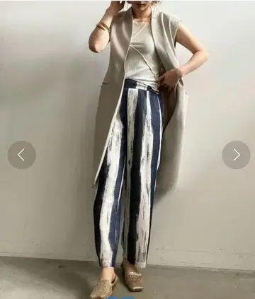 아메리 PAINT STRIPE RELAX PANTS M