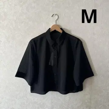 GU 지유 여성용 시어 셔츠(5부 소매) Q M 사이즈
