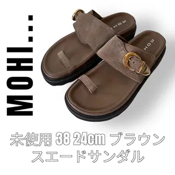 MOHI... 모히 38 24cm 샌들 스웨이드 브라운 브라운