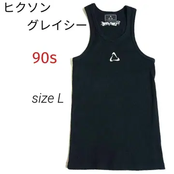 Hikson Gracie 90s 자수 로고 탱크탑 사이즈 L