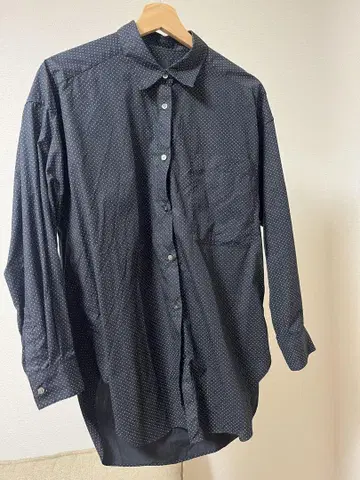 Spick & Span 네이비 도트 무늬 긴팔 셔츠