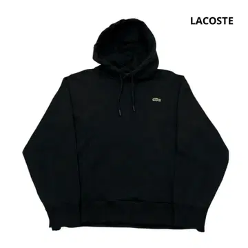 LACOSTE 후드티 로고 자수 블랙 블랙 라코스테 M
