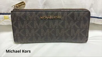 MICHAEL KORS 마이클코어스 장지갑 로고 골드 금장 장식 핑크