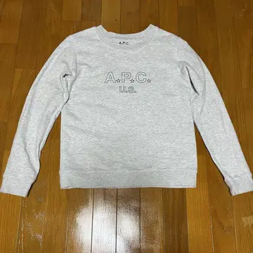 A.P.C. 그레이 로고 맨투맨 XS USA제