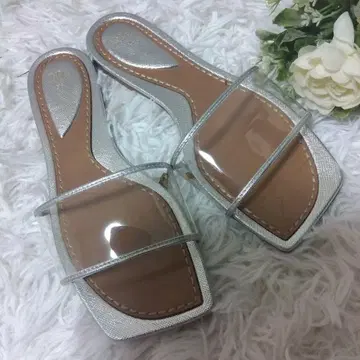 ZARA 자라 클리어 실버 샌들 36