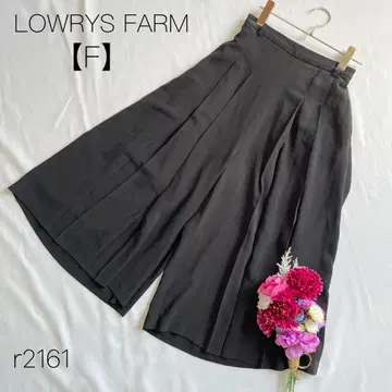 로리즈팜 플리츠 팬츠 와이드 루즈핏 허리밴딩 블랙