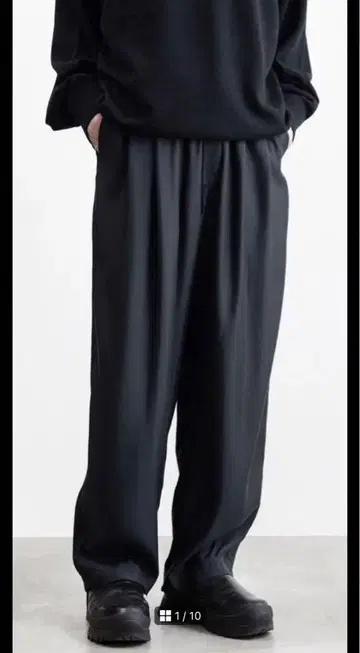 stein 큐프로 와이드 이지 팬츠 블랙 24SS