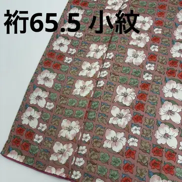 기모노 화장 65.5 코몬 순수 실크 귀여운 꽃 U-7848