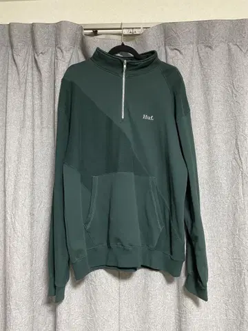 Huf 하프 지퍼 트레이닝복 XL 다크 그린