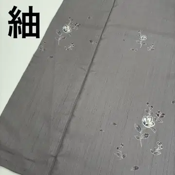 기모노 얇은 명주 순수 실크 날아가는 꽃무늬가 아름다운 U-7856