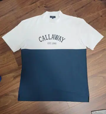 CALLAWAY 모크넥 셔츠 화이트/네이비