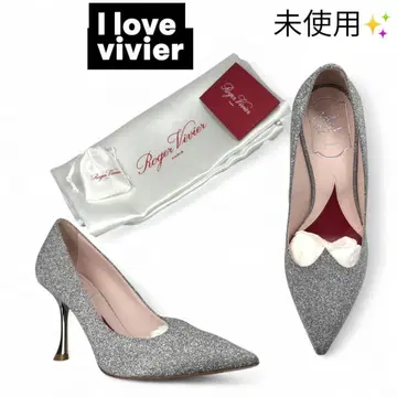 Roger Vivier 실버 하이힐 미사용 36 아이 러브 비비