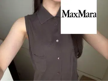 Max Mara 슬리브리스 블라우스