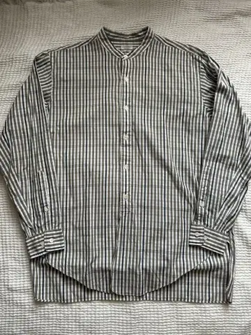PHIGVEL 코튼 린넨 롱 밴드 카라 셔츠 SIZE 1
