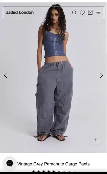 jaded london Parachute Pants Grey
