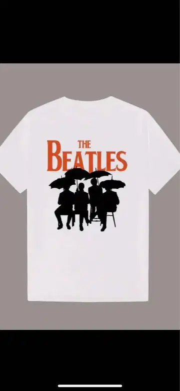 THE BEATLES 티셔츠 블랙 & 화이트 / 프리 사이즈 /