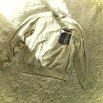 로데오 크라운 맨투맨(M) 빅 로고 크림 개성 크루넥