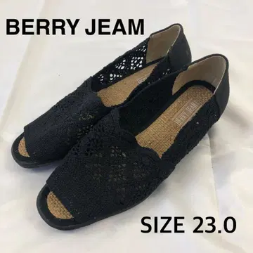 새상품급 BERRY JEAN 블랙 슬립온 23.0