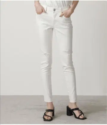 AZUL by MOUSSY 화이트 크러쉬 데님 스키니 XS
