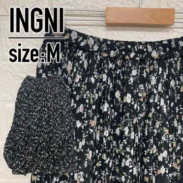 [최대 2 할인] 잉그 꽃무늬 스커트 사이즈: M INGNI