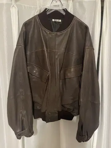 25ss 오라리 램 레더 플라이트 블루종