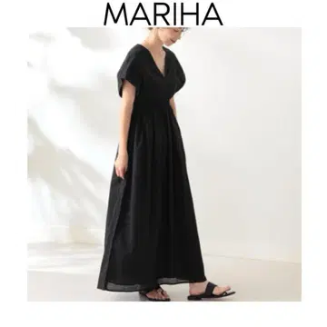 MARIHA 여름 빛의 드레스 블랙 검정 마리하 원피스 반팔 롱