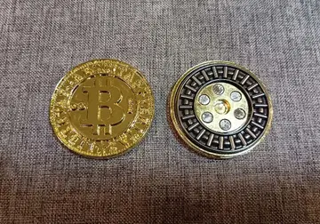 금속제 비트코인형 피젯 토이 EDC 슬라이더 코인 핸드 스피너
