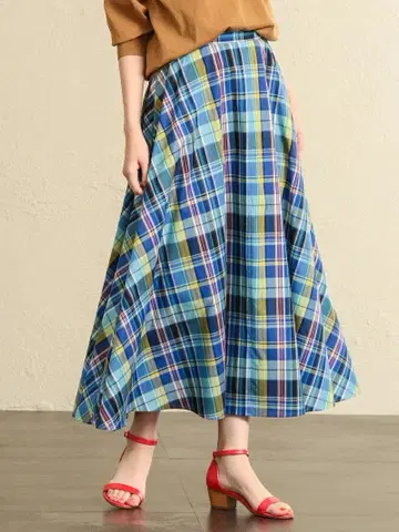 MACKINTOSH PHLOSOPHY 마드라스 체크 롱 스커트